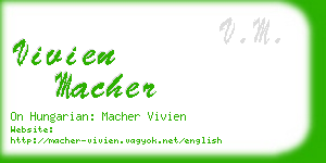 vivien macher business card